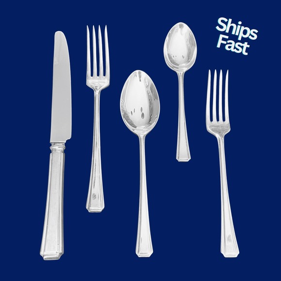 Flatware Cooper Ludlam New Harley 5-Piece Place Setting Silver Plate Sheffield - Picture 1 of 10